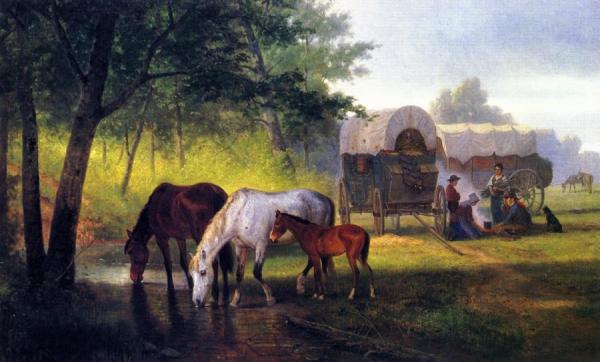 California Immigrants by William Hahn Oil Painting Reproductions