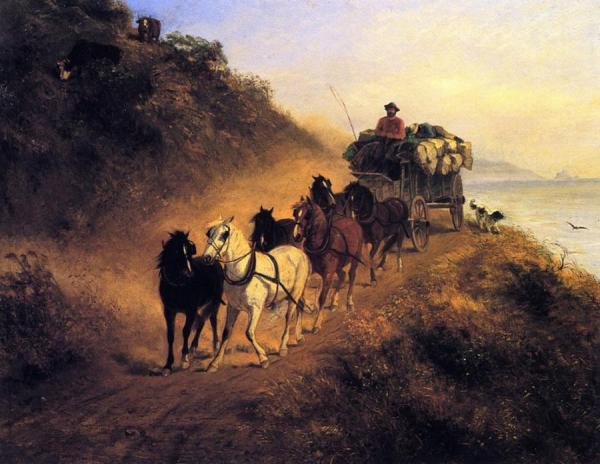 Going To Market by William Hahn Oil Painting Reproductions