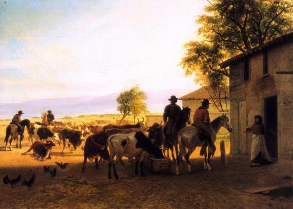 Ranch Scene, Monterey by William Hahn Oil Painting Reproductions