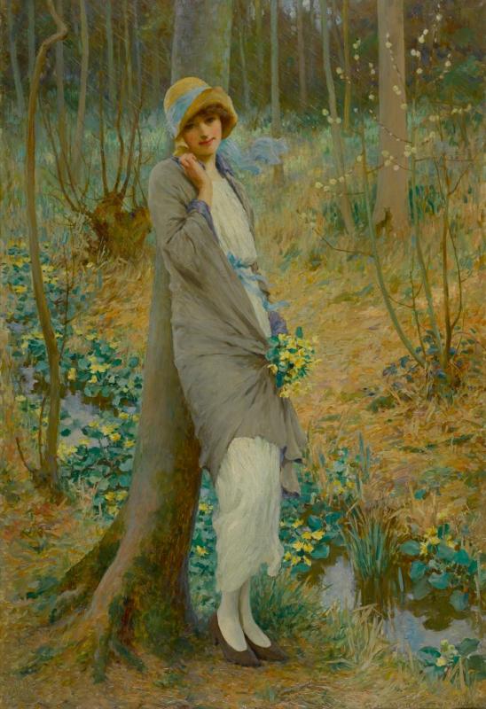 Marsh Marigolds, 1924 by William Henry Margetson