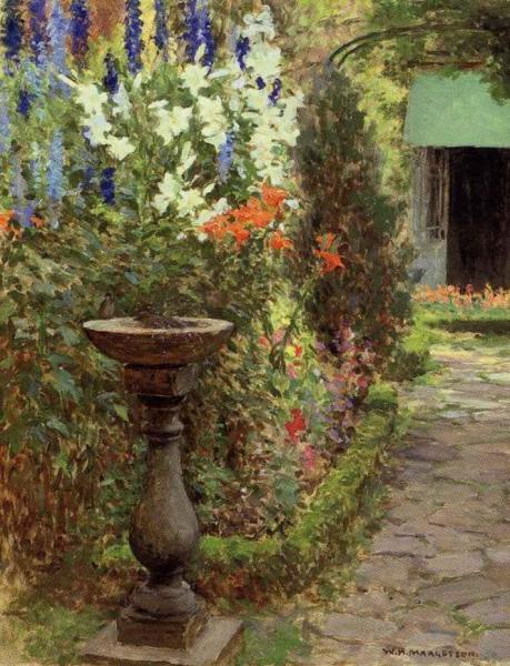 The Bird Bath by William Henry Margetson Oil Painting Reproductions