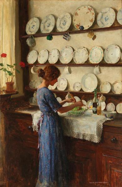 The Lady Of The House by William Henry Margetson