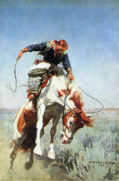 Bronc Rider by William Herbert Dunton Oil Painting Reproductions