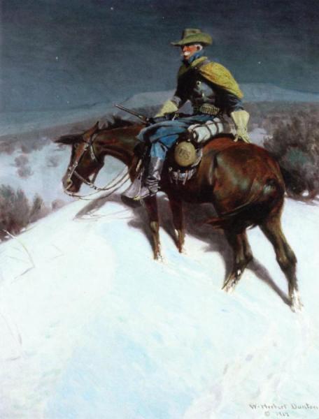 The Vidette - Custer Trooper by William Herbert Dunton Oil Painting Reproductions