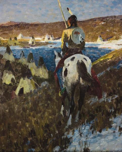 Winter Camp Of The Sioux by William Herbert Dunton Oil Painting Reproductions