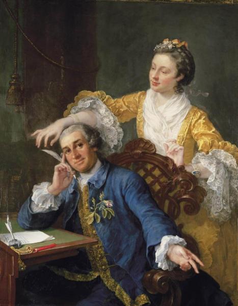 David Garrick And His Wife Eva-maria Veigel by William Hogarth