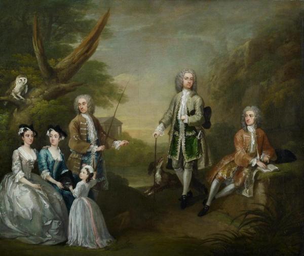 The Popple And Ashley Families by William Hogarth