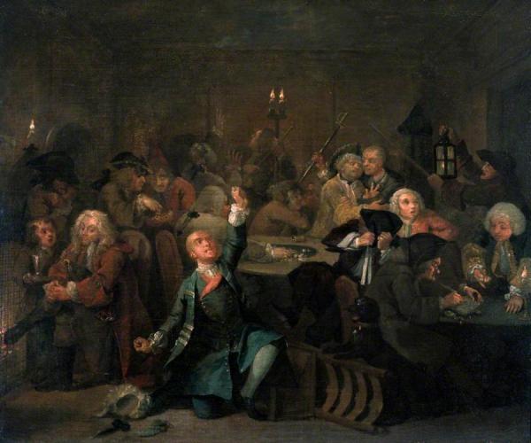 The Rake At The Gaming House by William Hogarth Oil Painting Reproductions
