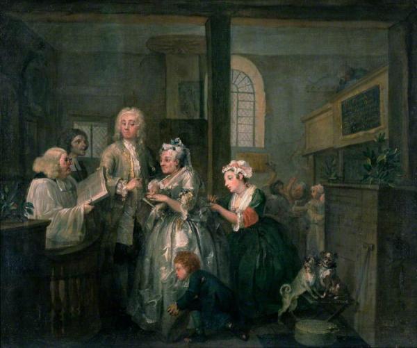 The Rake Marrying An Old Woman by William Hogarth