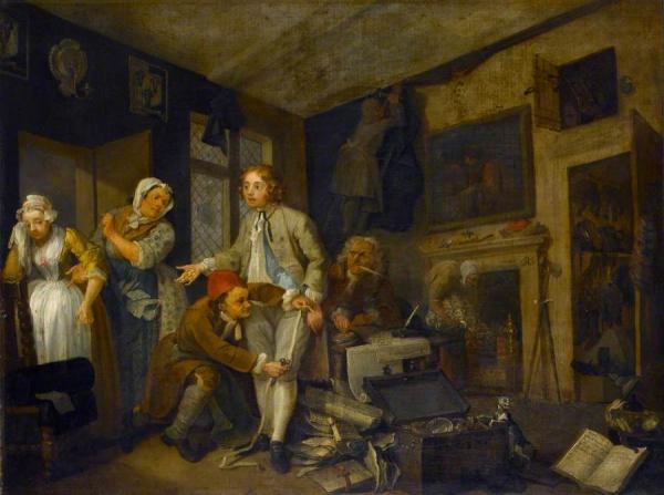 The Rake Taking Possession Of The Estate by William Hogarth Oil Painting Reproductions