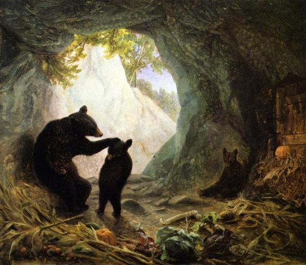 Bear And Cubs by William Holbrook Beard