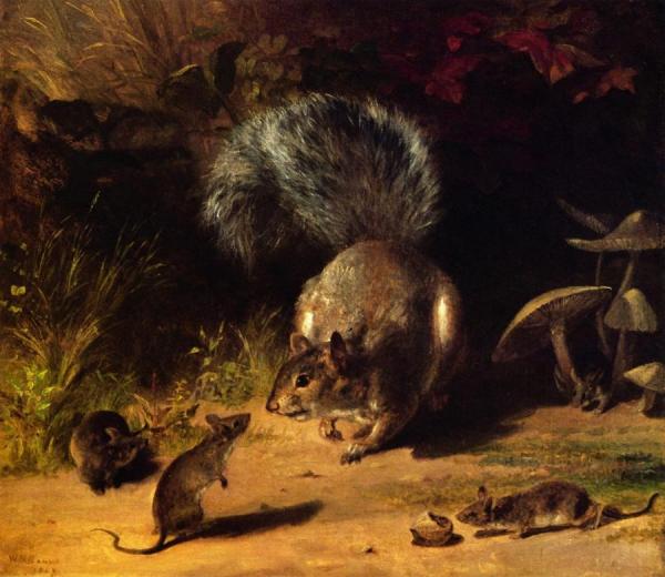 Squirrel And Mice by William Holbrook Beard
