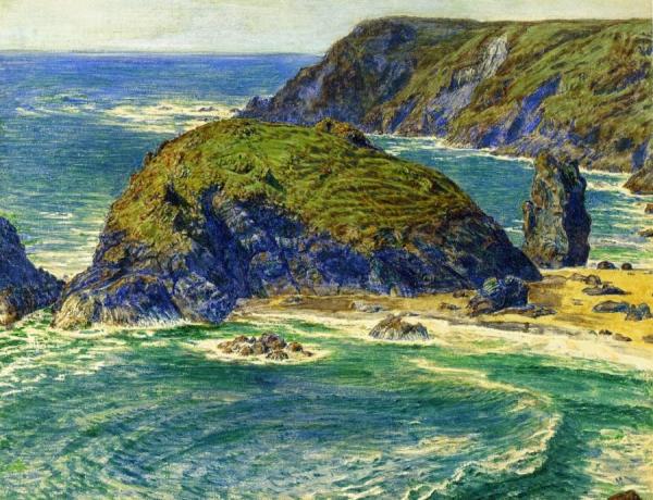 Asparagus Island, Kynance, Cornwall by William Holman Hunt