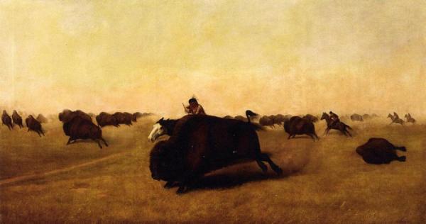 Buffalo Hunt by William Jacob Hays Oil Painting Reproductions