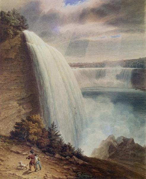 Niagara Falls: Part Of The American Falls From The Foot Of The Staircase by William James Bennett