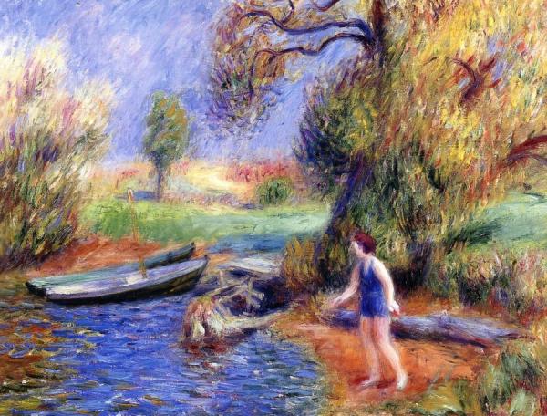 Bather In Blue by William James Glackens
