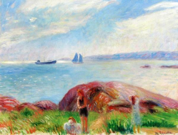 Bathing Near The Bay by William James Glackens