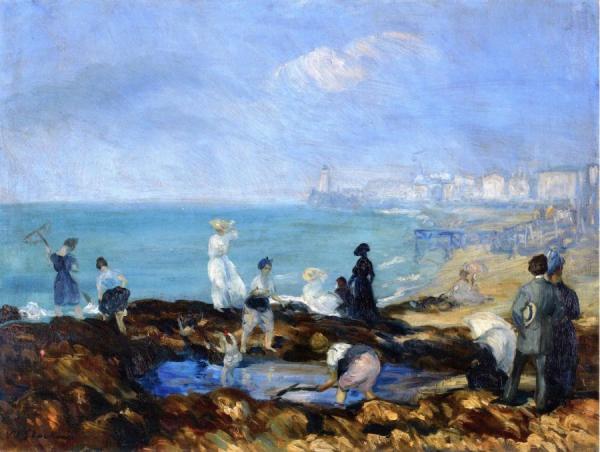 Beach At Dieppe by William James Glackens