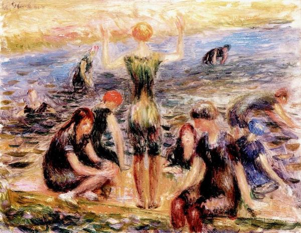 Beach Scene by William James Glackens