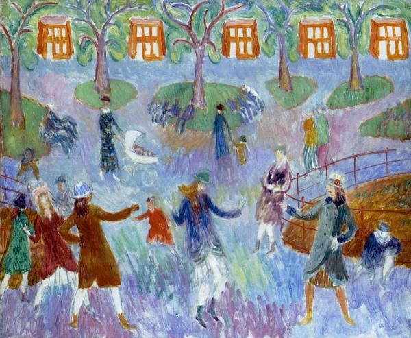 Children - Washington Square Park by William James Glackens