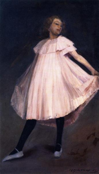 Dancer In Pink Dress by William James Glackens