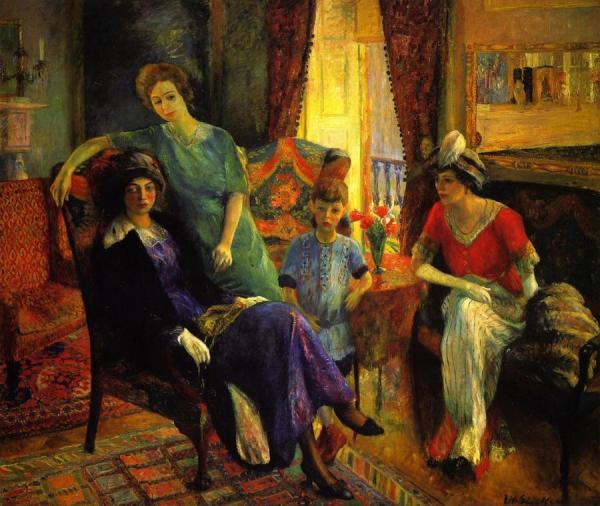 Family Group by William James Glackens Oil Painting Reproductions