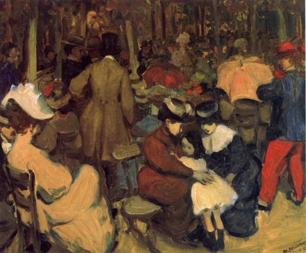 Figures In A Park, Paris by William James Glackens