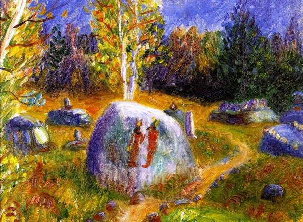 Ira And Lenna's Egyptian Burial Ground by William James Glackens