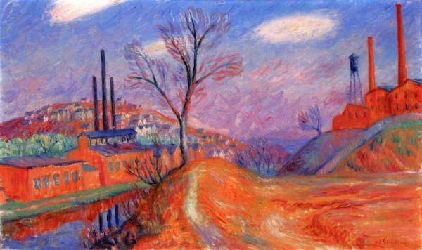 Landscape - Factories by William James Glackens