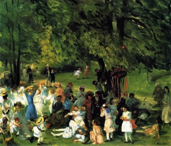 May Day In Central Park by William James Glackens