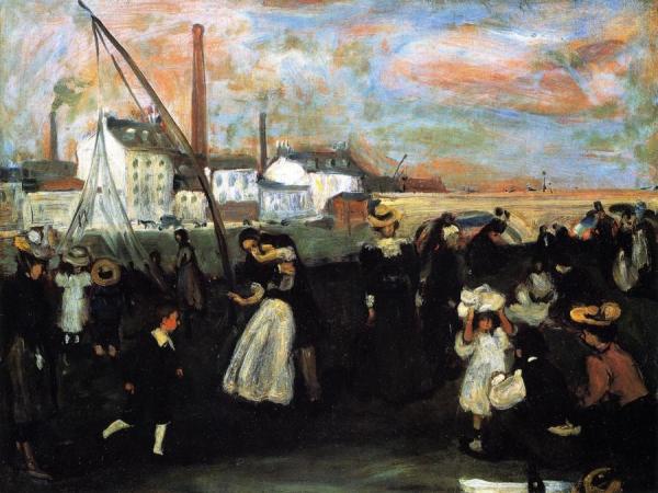On The Quai by William James Glackens