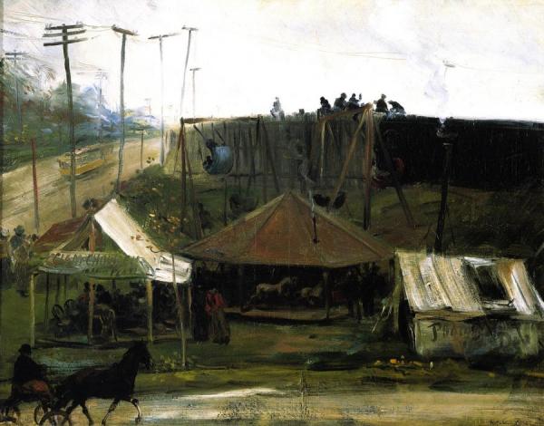 Outside The Guttenberg Race Track by William James Glackens