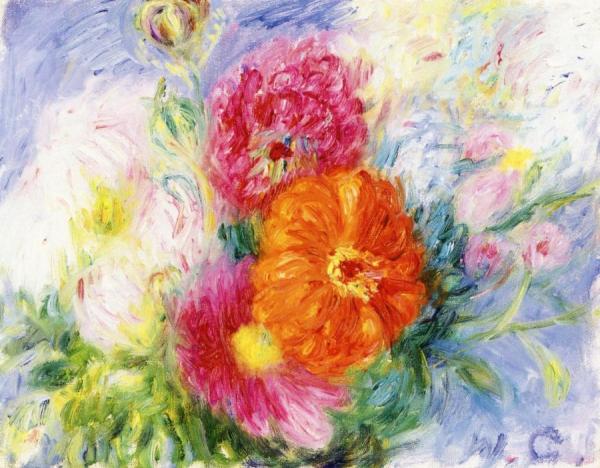 Study Of Flowers by William James Glackens