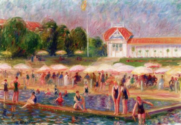 The Beach, Isle Adam by William James Glackens