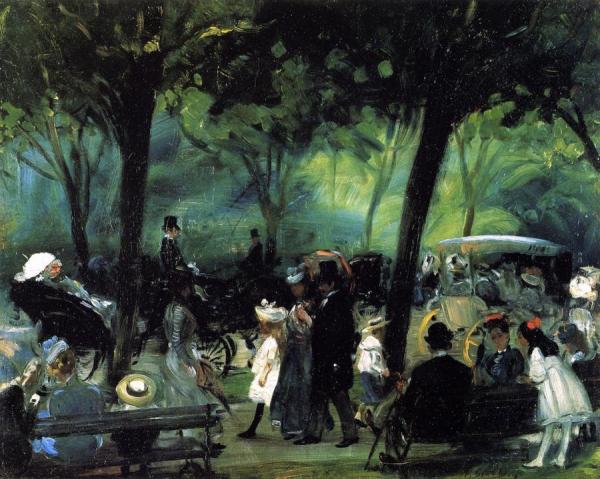 The Drive - Central Park by William James Glackens