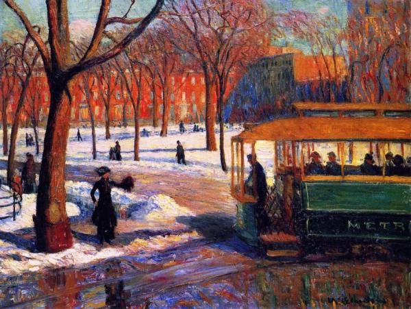 The Green Car by William James Glackens