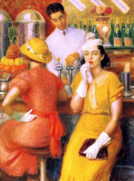 The Soda Fountain by William James Glackens