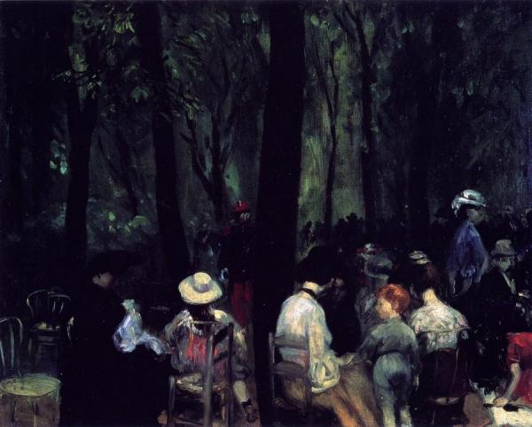 Under The Trees, Luxembourg Gardens by William James Glackens