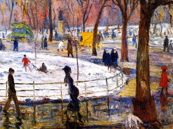 Winter, Washington Square Park by William James Glackens