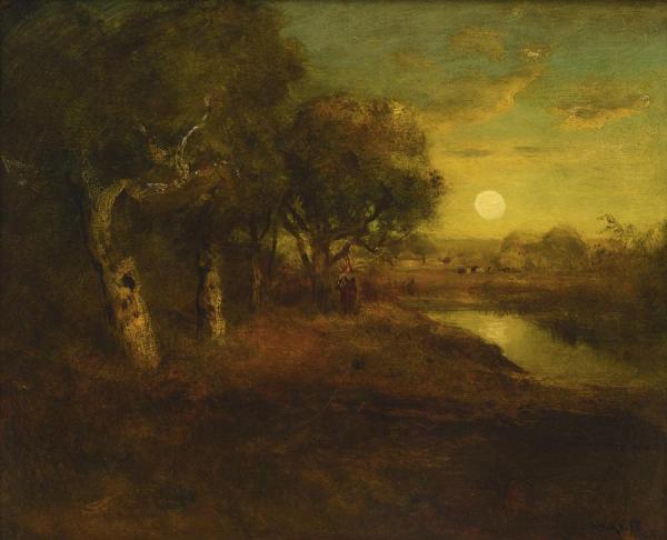 Oaks By Moonlight by William Keith