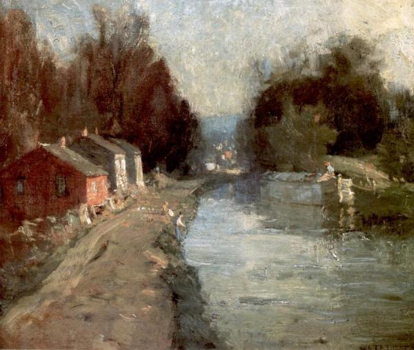 Canal At New Hope by William Langson Lathrop Oil Painting Reproductions
