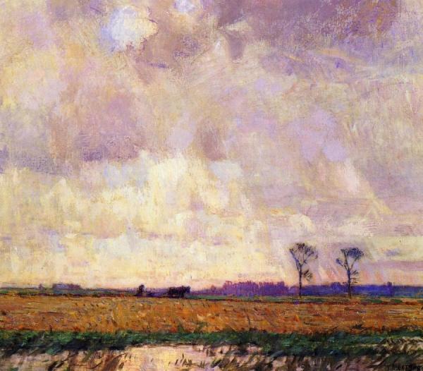 Plowing Along The Canal by William Langson Lathrop