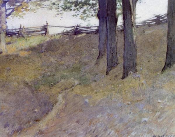 Trees On A Hillside by William Langson Lathrop