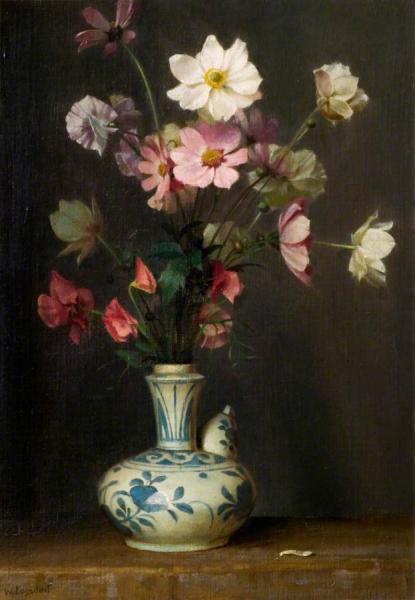 William Logsdail Flowers In A Persian Bottle