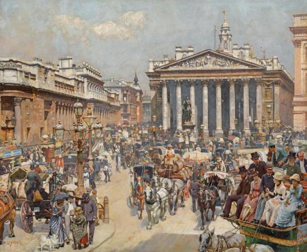 The Bank And The Royal Exchange by William Logsdail