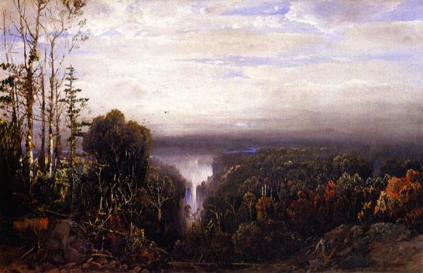 Distant Waterfall by William Louis Sonntag
