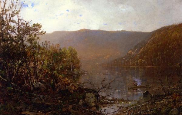 Fishing In The Adirondacks by William Louis Sonntag