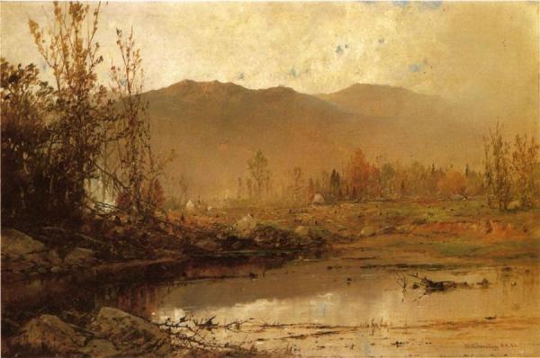 Mountain Lake In Autumn by William Louis Sonntag Oil Painting Reproductions