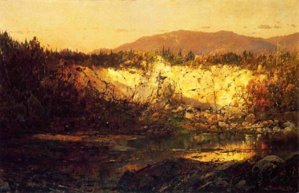 Shadows Rising And Sun Setting, New Hampshire by William Louis Sonntag Oil Painting Reproductions
