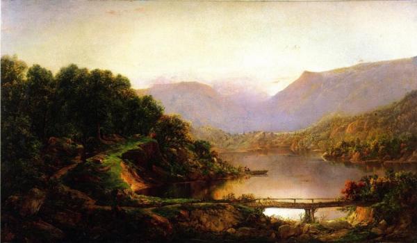 View Near Cascade Bridte - Valley Of The Susquehanna by William Louis Sonntag